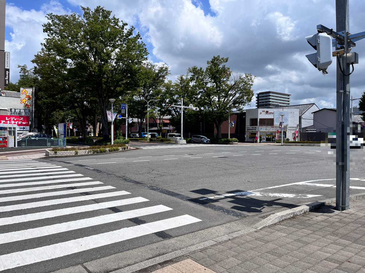 JR前橋駅北口前交差点の様子