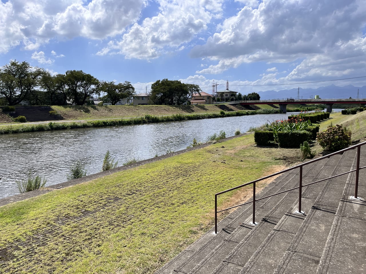 桃ノ木川の河川敷の様子