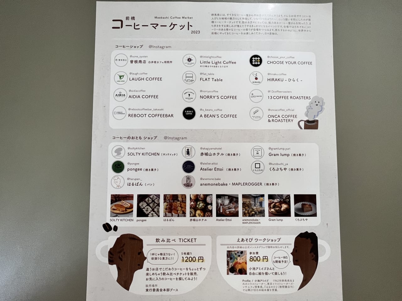 「前橋コーヒーマーケット」出店一覧