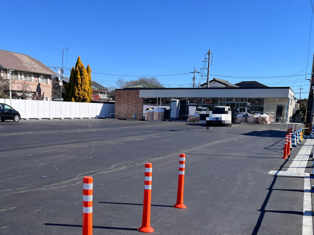 「セブンイレブン前橋総社町東店」の工事の様子