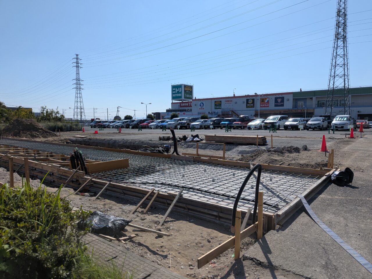 2026/10/18ガーデン前橋駐車場内で建設中のスプラッシュンゴーを撮影
